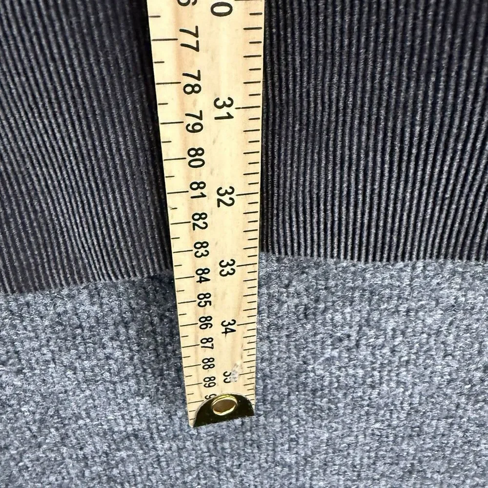 Zagato Corduroy Blazer Jacket Mens 42L Black Gray Three Button Up Sport‎ Coat